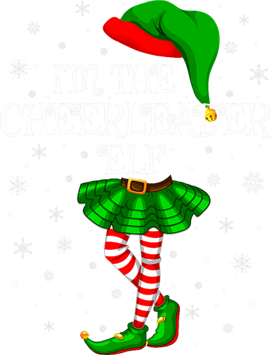 Cheerleader Elf Christmas Matching Family Elf Toddler T-Shirt