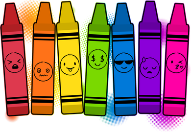 Cute Emotions Emoji Crayons Mousepad