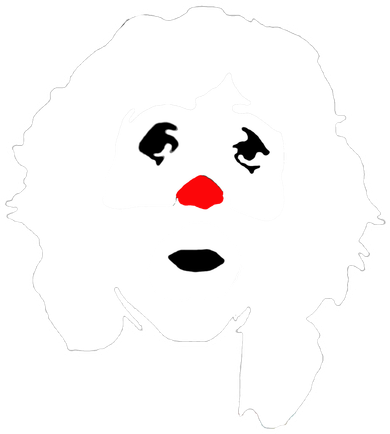Cepillin Clown Red Nose Ceramic Ornament