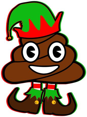 Christmas Elf Poop Emoji Kids T-Shirt
