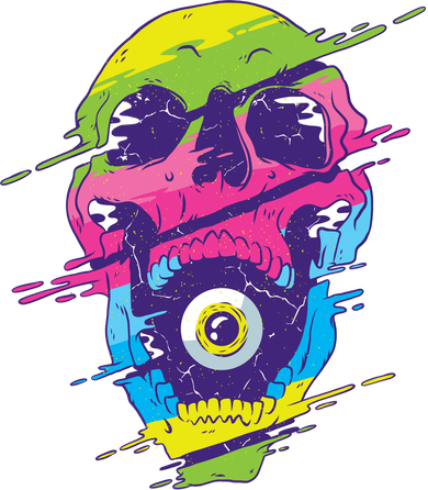 Colorful Eye Skull Women's Sweatshirt