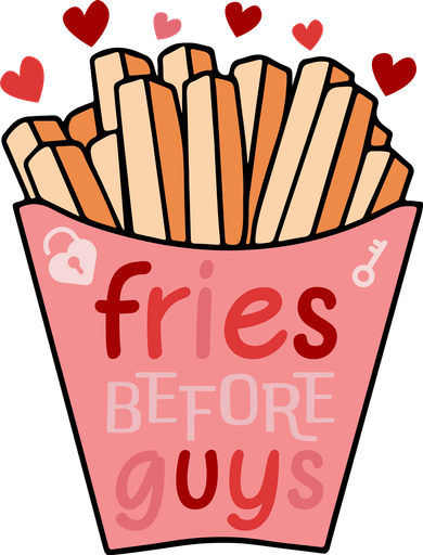 Cute Fries Before Guys Valentine's Day Gift Women's Long Sleeve Shirt