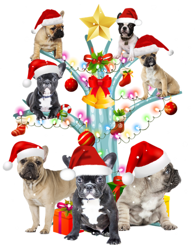 Cute Frenchbulldog Christmas In Tree Dog Lovers Gift Xmas Gift Polo