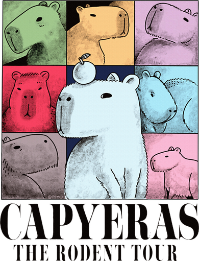 Capyeras Funny Cute Capybara Color Concert Cute Animals Women's Hoodie