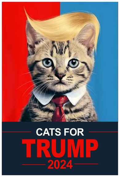 Cats For Donald Trump 2024 Election Women's Long Sleeve Shirt