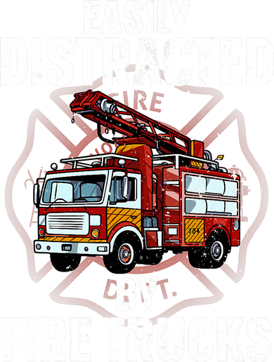 Cute Firefighter Design For Fireman Fire Truck Santa Hat