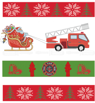 Christmas Fire Engine Fire Truck Fighter Ugly Xmas Gift Santa Hat