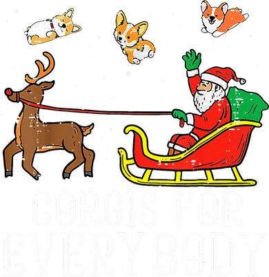Corgis For Everybody Funny Xmas Christmas Corgi Dog Lover Kids Hoodie