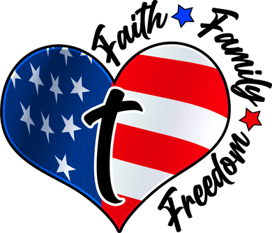 Cute Faith Family Freedom American USA Heart Women's Tank Top