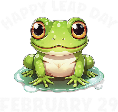 Cute Frog February 29th Leap Day 2024 Button