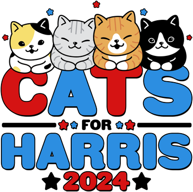 Cats For Harris Vote Kamala Harris 2024 Election Women's Hoodie