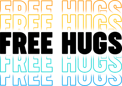 Colorful Free Hugs Pattern Toddler Long Sleeve
