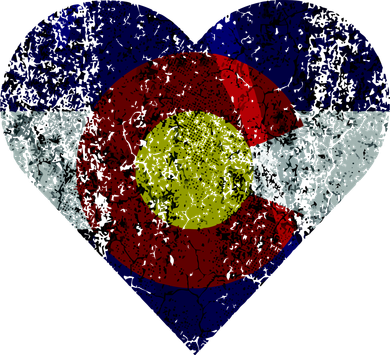 Colorado Flag Heart Kids Sweatshirt