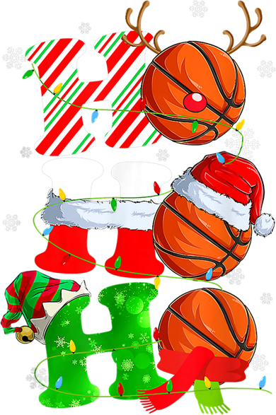 Christmas Funny Ho Ho Ho Basketball Pajama Santa Lover T Kids Hoodie