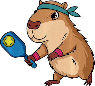 Capybara Funny Pickleball Capybara Pickle Ball Women Kids T-Shirt