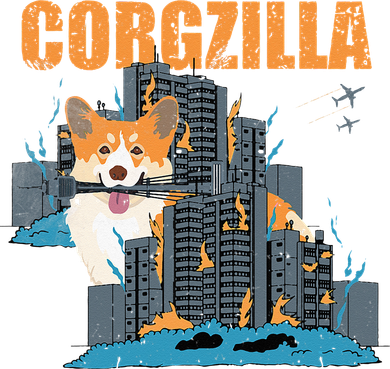 Corgzilla Funny Pembroke Welsh Corgi Pet Dog Lover Kids Sweatshirt