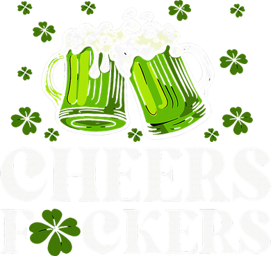 Cheers Fuckers St Patrick's Day Funny Beer Drinking Mugs Button