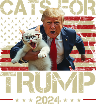 Cats For Trump 2024 Funny Vote Donald Trump Women's Sweatshirt