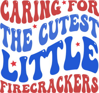 Caring For The Cutest Little Firecrackers 4th Of July Kids Hoodie