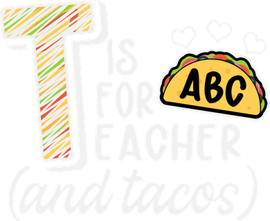 Cute Funny T Is For Teacher And Tacos Kids T-Shirt