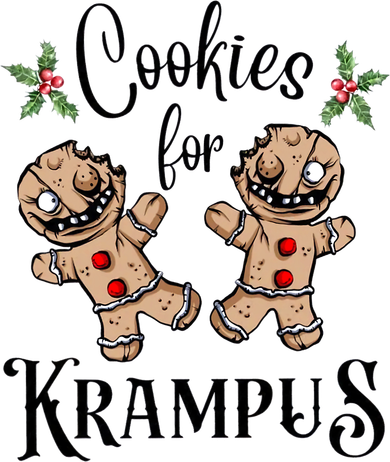 Creepy Gingerbread Cookies For Krampus Xmas Goth Holiday Women's Dry Zone Grid Polo
