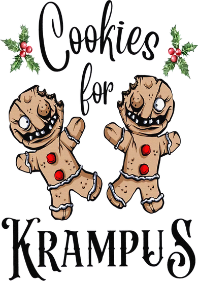 Creepy Gingerbread Cookies For Krampus Xmas Goth Holiday Women's Dry Zone Grid Polo