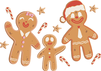 Christmas Gingerbread Cookie Family Cute Baby Bodysuit