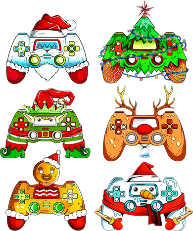 Christmas Gamer Controller Holiday Gift Coaster