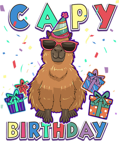 Capybara Gifts, Capy Birthday, Happy Birthday Capybara Kids T-Shirt