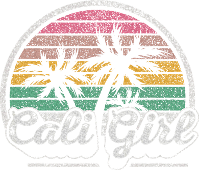 Cali Girl California Retro California Palm Trees Summer Button