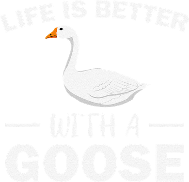 Cute Goose Design Grey White Goose Fan Kids T-Shirt