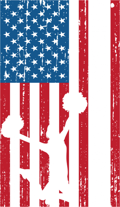 Cheer Grandpa For Usa American Flag Cheerleader Grandpa Long Toddler Sweatshirt
