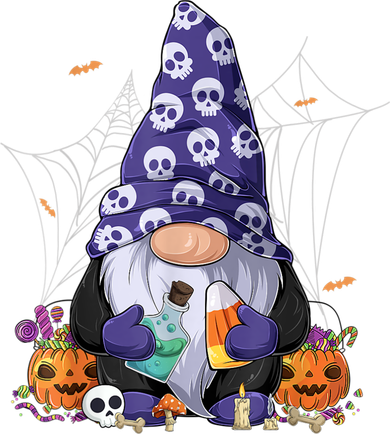 Cute Gnomes Happy Halloween Fall Candy Corn Pumpkin Women's Hoodie