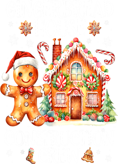 Christmas Gingerbread House Construction Xmas Crew Cookie Baking Gift Kids Hoodie