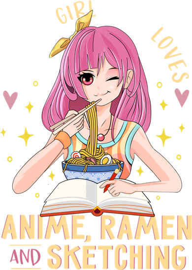 Cool Gift Just A Girl Who Loves Anime Ramen And Sketching Girl Anime Gift Toddler Hoodie