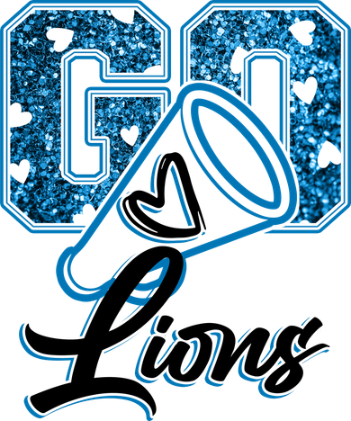 Cute Go Lions Cheer Megaphone Football Fan Button