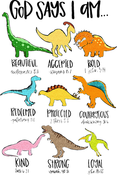 Cute God Says I Am Dinosaur Lover Funny Christian Kids Coaster