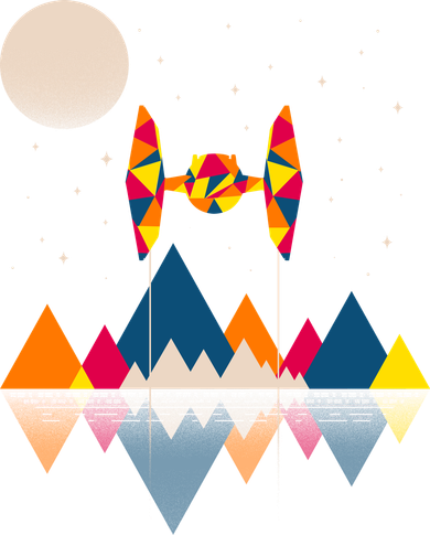 Cool Geometric SciFi Wilderness Toddler Long Sleeve