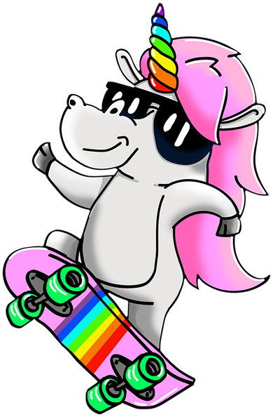 Cool Unicorn Skating Tote Bag