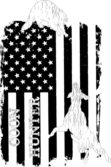 Coon Hunting American Flag Dog Backpack