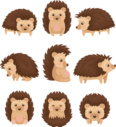 Cute Hedgehog Animal Forest Nature Hedgehog Kids T-Shirt