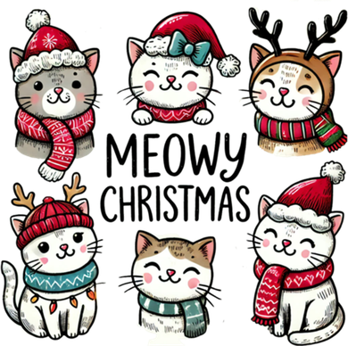 Cute Holiday Cat Lovers Christmas Meowy Christmas Cats Tank Top