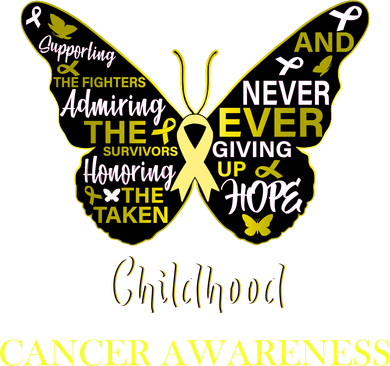Childhood Cancer butterfly  Baby Bodysuit