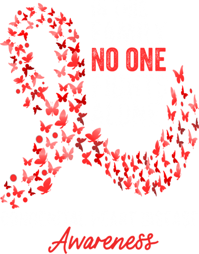 Congenital Heart Disease Awareness Month Red Ribbon Gift Beanie