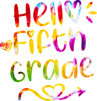 Colorful Hello Fifth Grade Pajama Set