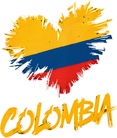 Colombia Heart Flag Pajama Set