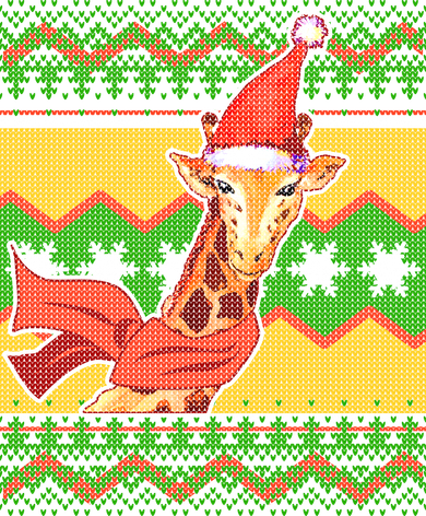 Giraffe Ugly Christmas Doggie Tank