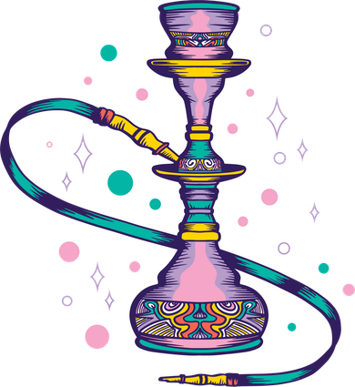 Colorful Hookah Button