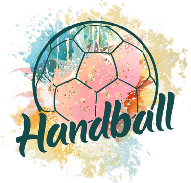 Colorful Handball Player Sport Ball Handball Gift Flat Bill Trucker Hat