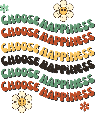Choose Happiness Retro Sunflower Toddler Hoodie